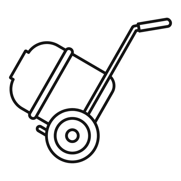 Betonmischer-Symbol, Umriss-Stil — Stockvektor