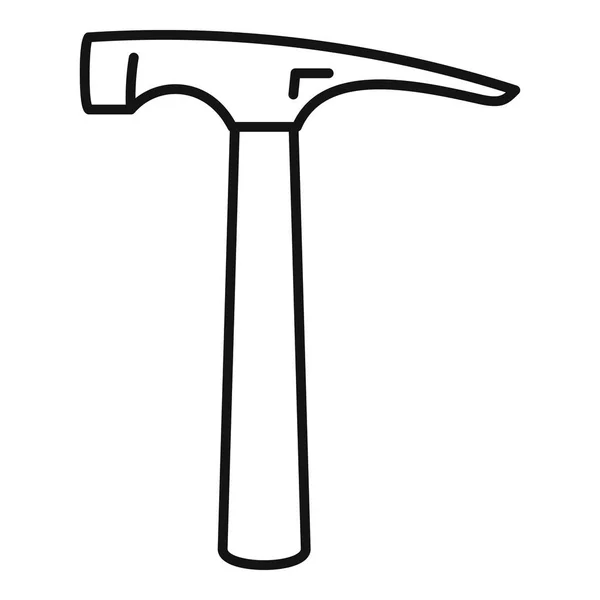 Hammer-Ikone, Umriss-Stil — Stockvektor