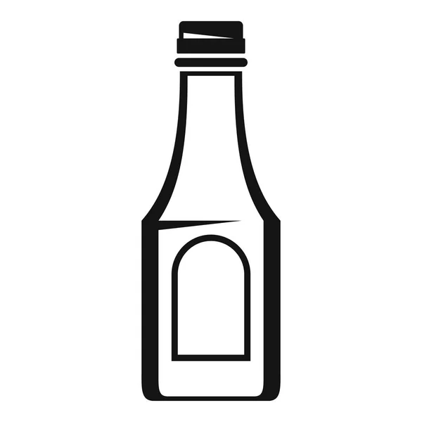 Tomaten ketchup fles pictogram, eenvoudige stijl — Stockvector