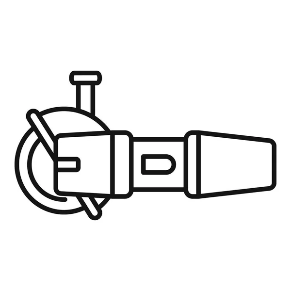 Icono de amoladora de ángulo, estilo de esquema — Vector de stock