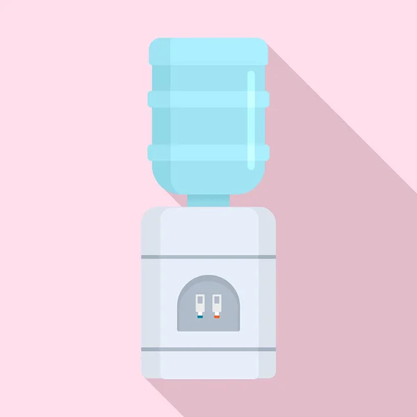 Chladič vody ikonu Office, plochý — Stockový vektor