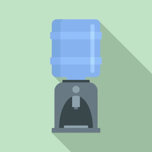 Icono de dispensador de agua de oficina, estilo plano — Vector de stock