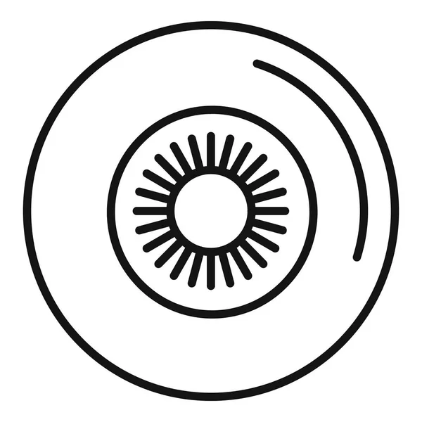 Εικονίδιο Βολίδας Περίγραμμα Εικονίδιο Διάνυσμα Βολίδα Μάτι Για Σχεδιασμό Web — Διανυσματικό Αρχείο