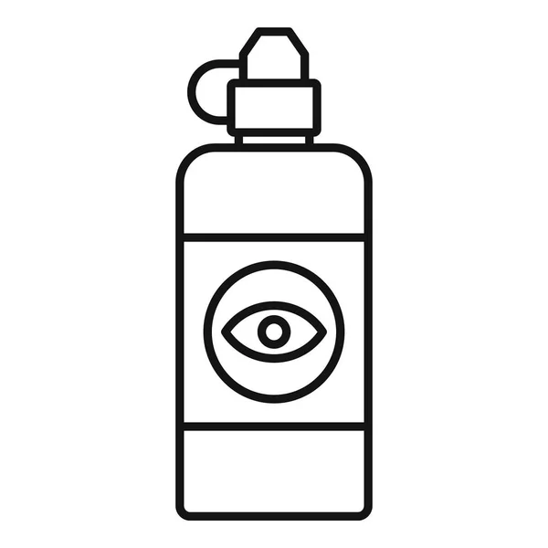 Eye clean lotion icon, outline style — Stock Vector
