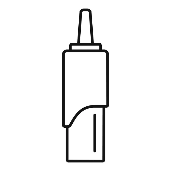 Icono de botella de lente limpia, estilo de contorno — Archivo Imágenes Vectoriales