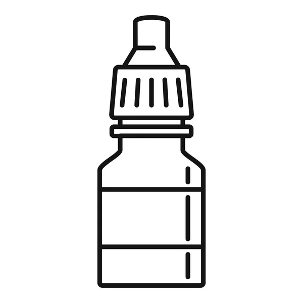 Drop bottle icon, outline style — Stock Vector