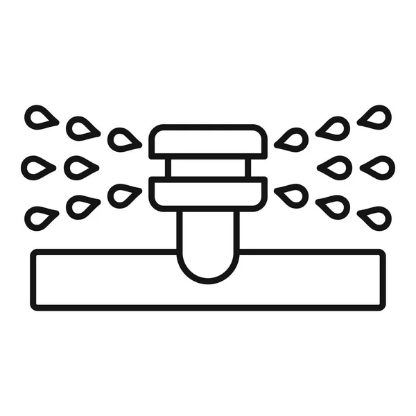 Wassersprenger-Symbol, Umriss-Stil — Stockvektor