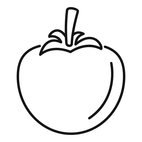 Icono de tomate, estilo de esquema — Vector de stock