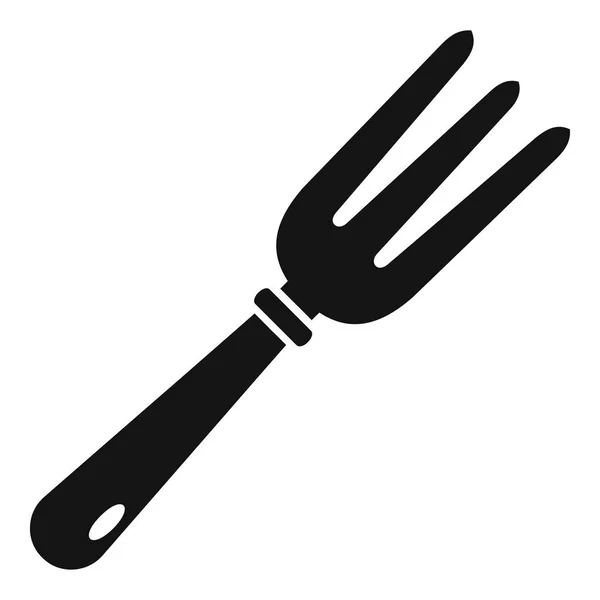 Pictogram tuin rake van een hand, eenvoudige stijl — Stockvector