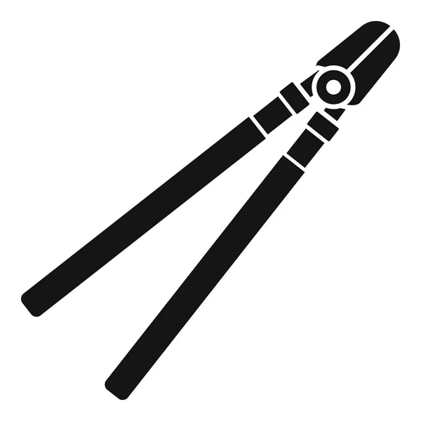 Zahradní nůžky dlouhé ikona, jednoduchý styl — Stockový vektor