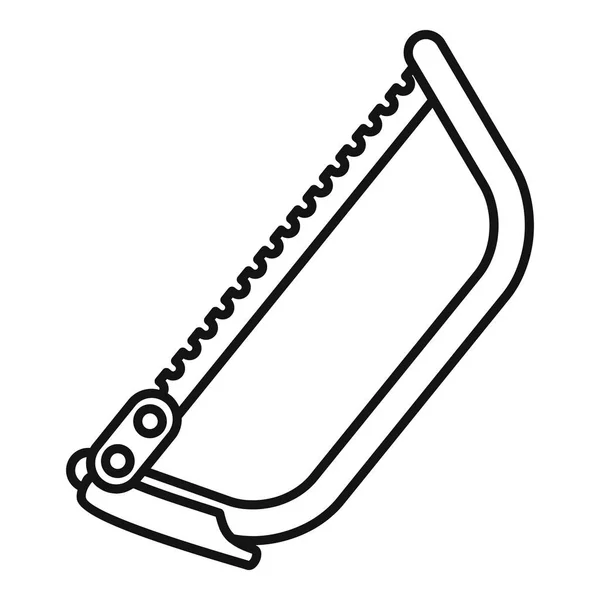 Bowsaw pictogram, Kaderstijl — Stockvector