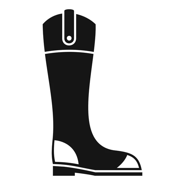 Icono de bota de caballo de cuero, estilo simple — Vector de stock