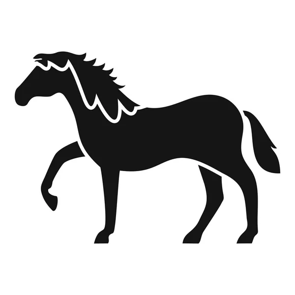 Ridning häst ikon, enkel stil — Stock vektor