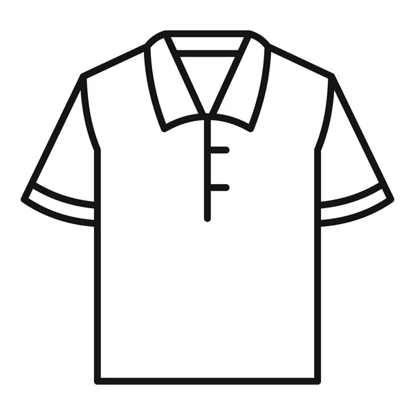 Polo tshirt pictogram, Kaderstijl — Stockvector