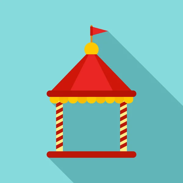 Enfant icône de tente de château, style plat — Image vectorielle
