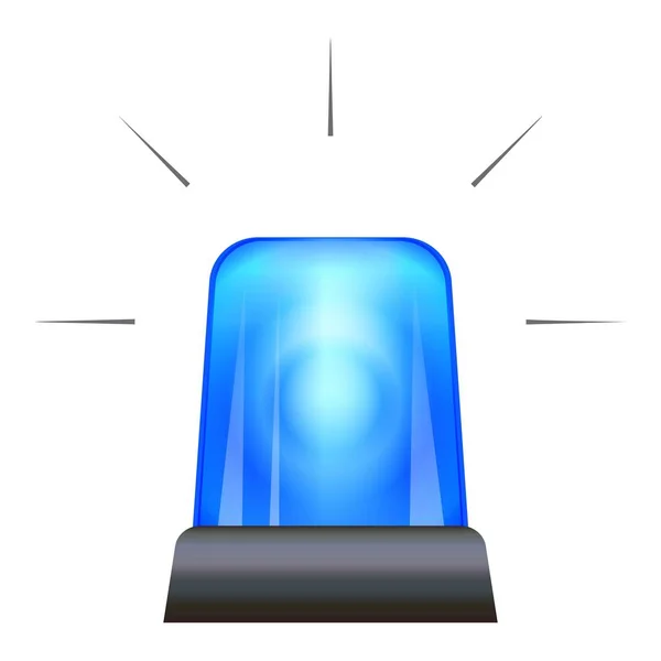 Icône clignotant de police bleue, style dessin animé — Image vectorielle