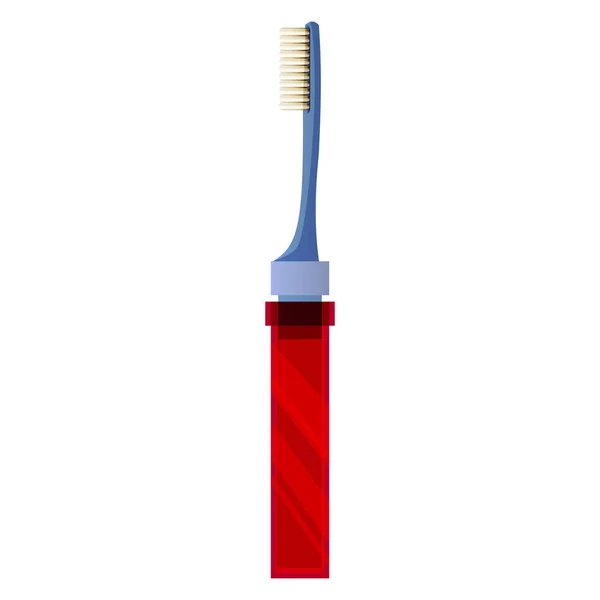 Icona dello spazzolino da denti in due parti, stile cartone animato — Vettoriale Stock