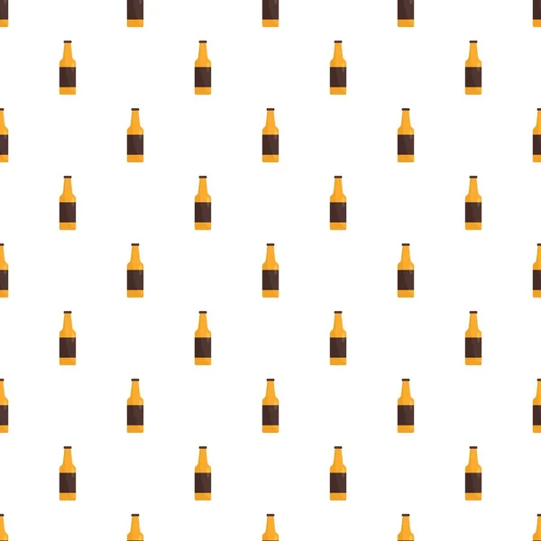 Láhev piva vzor bezešvé vektoru — Stockový vektor