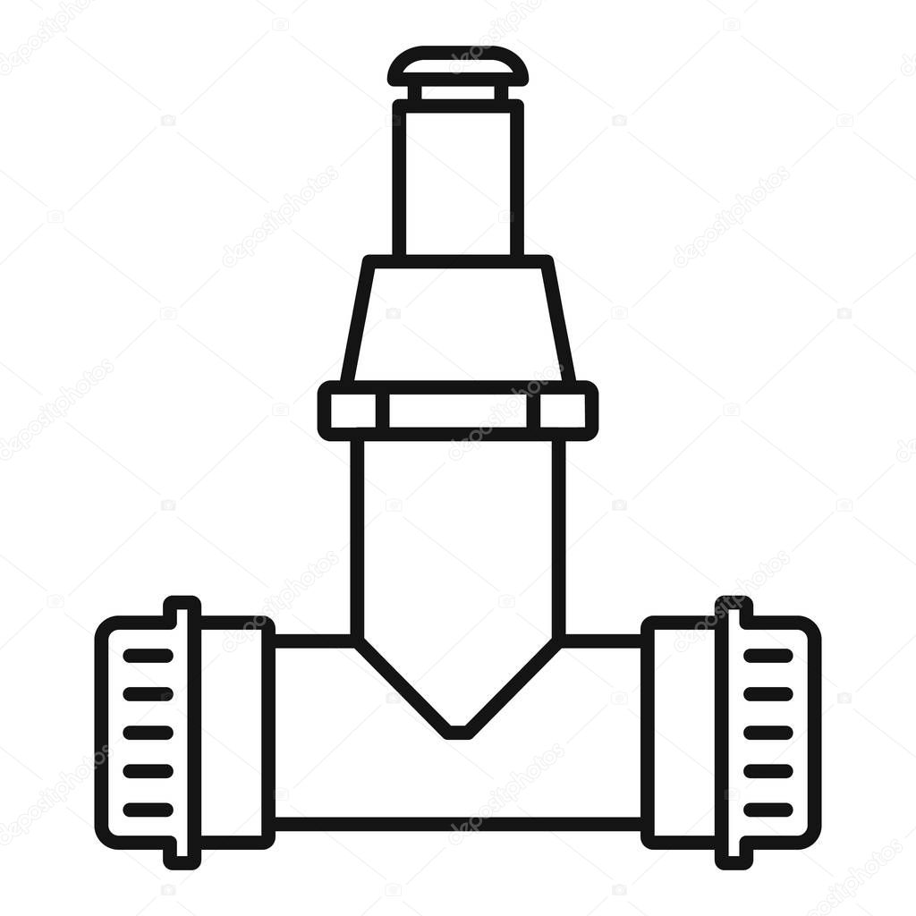 Pipe connect irrigation icon, outline style