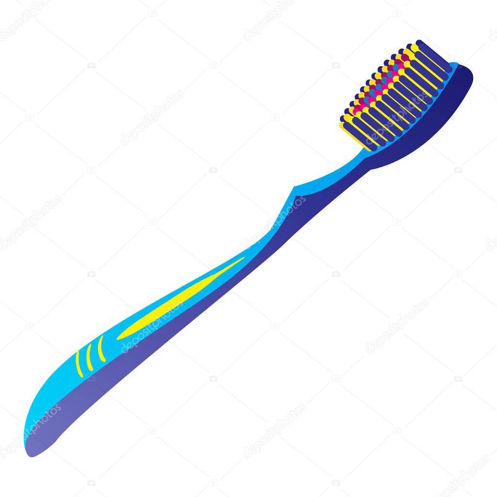 Modern toothbrush icon, cartoon style