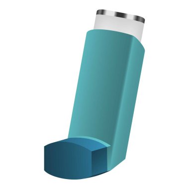 Inhaler icon, realistic style clipart