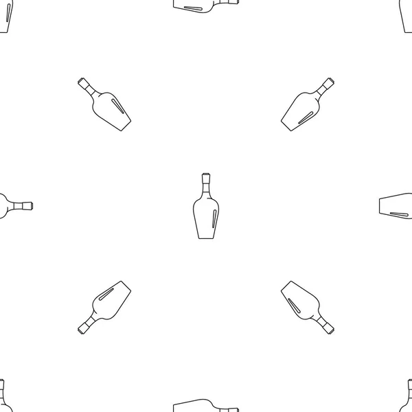 Weinflaschen-Ikone, Umriss-Stil — Stockvektor