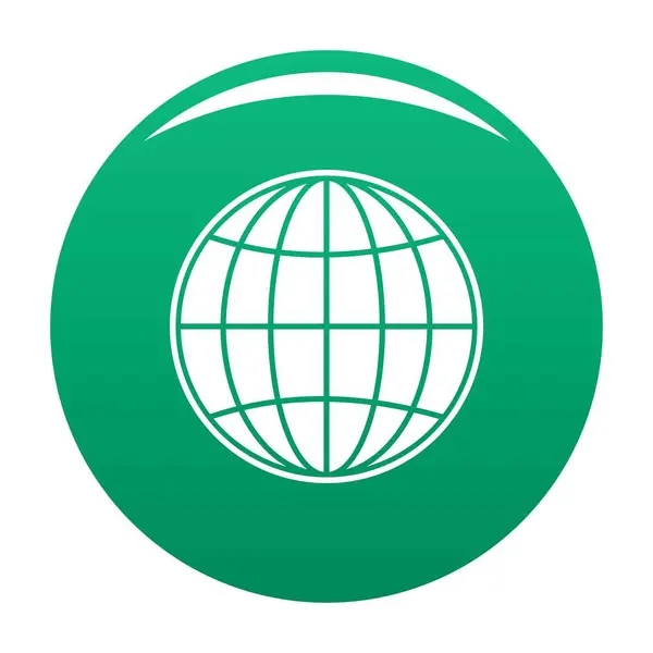 Глобальный иконно-зелёный — стоковый вектор