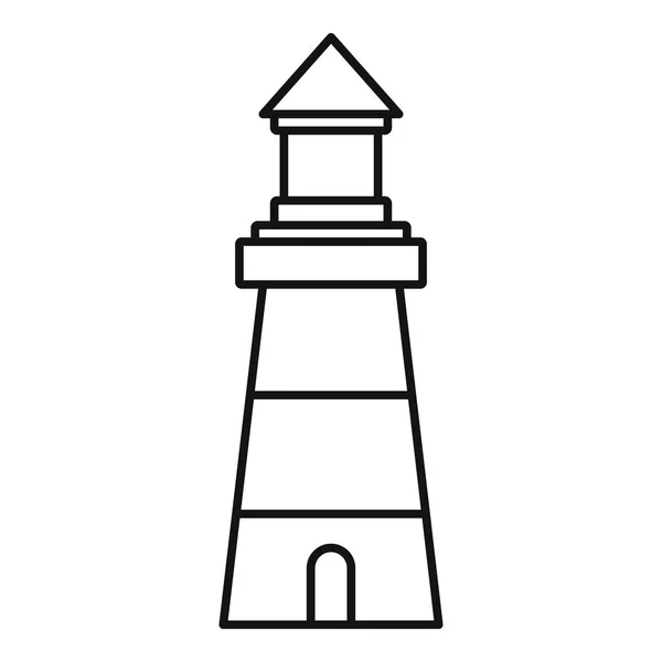 Reghthouse building icon, outline style — стоковый вектор