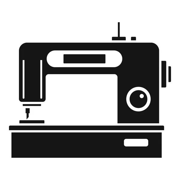 Ícone de máquina de costura moderna digital, estilo simples — Vetor de Stock