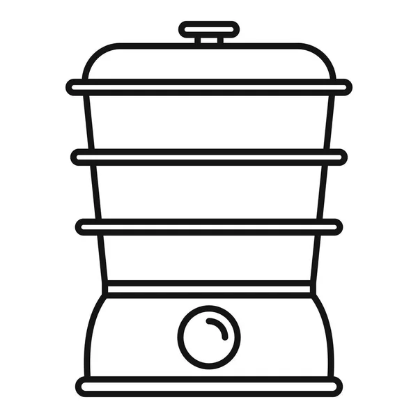 Ångaren ikon, dispositionsformat — Stock vektor