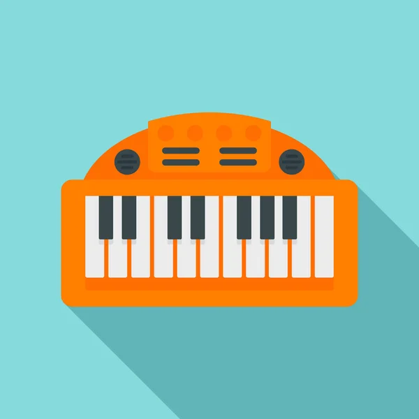 ピアノおもちゃアイコン、フラット スタイル — ストックベクタ