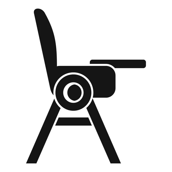 Bébé manger chaise de siège icône, style simple — Image vectorielle