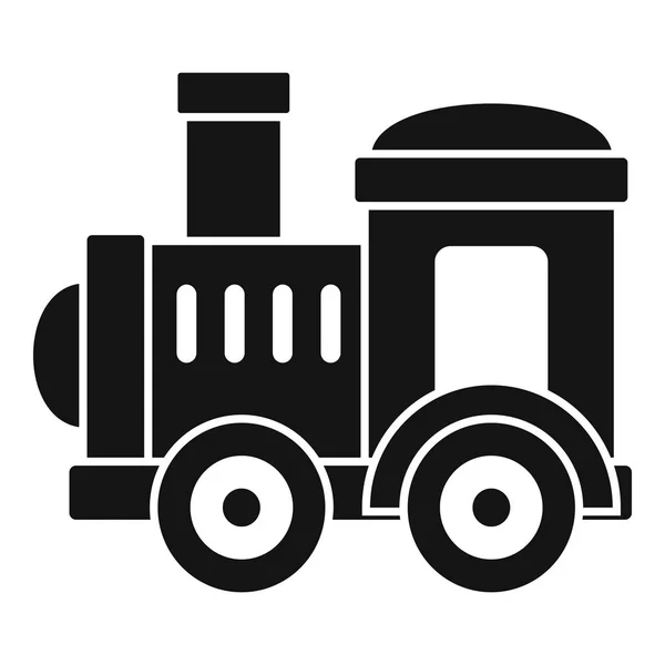 Icona del treno giocattolo, stile semplice — Vettoriale Stock