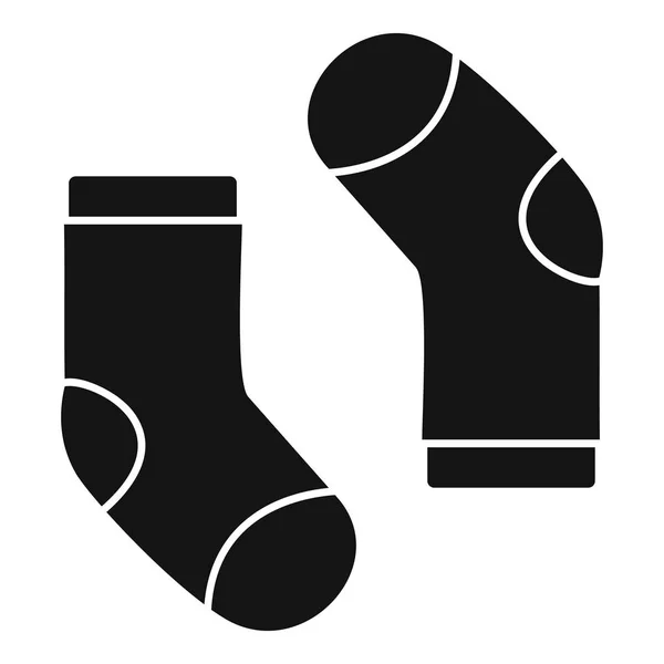 Baby-Socken-Ikone, einfacher Stil — Stockvektor