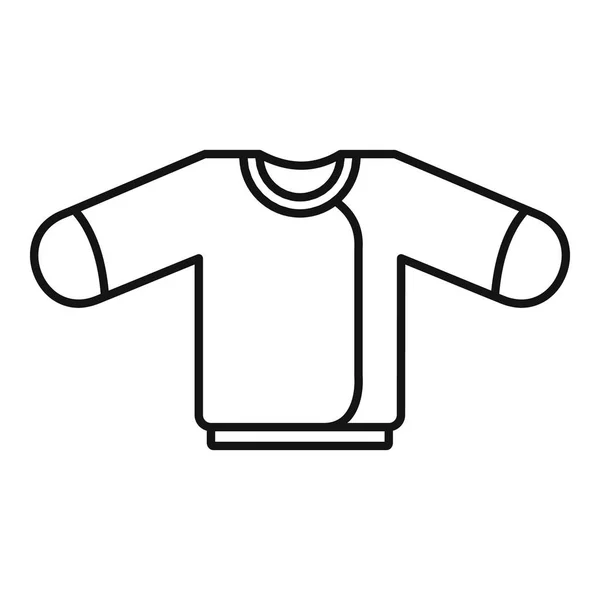 Jersey de bebé icono, estilo de contorno — Vector de stock