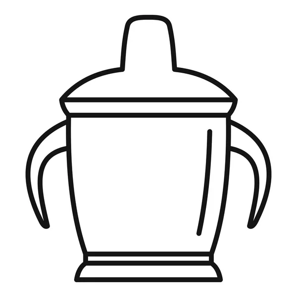 Sippy cup icoon, outline stijl — Stockvector