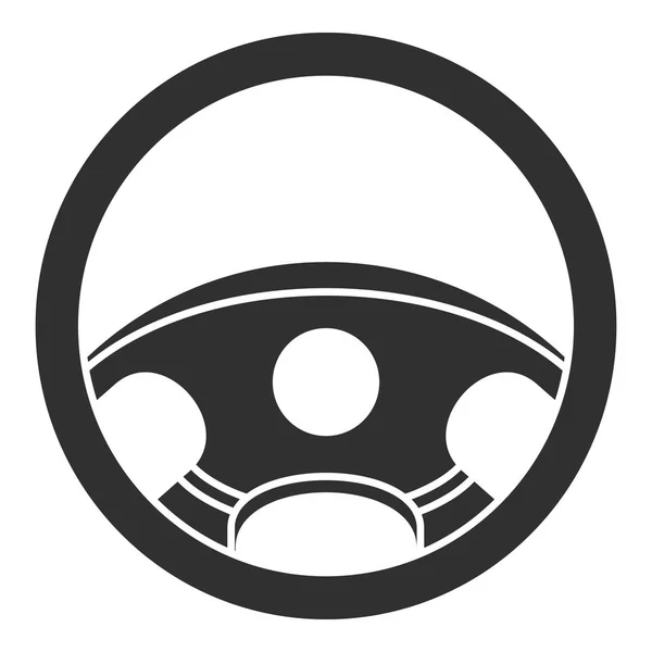 Auto stuurwiel pictogram, eenvoudige stijl — Stockvector
