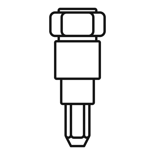 Icona iniettore auto, stile contorno — Vettoriale Stock