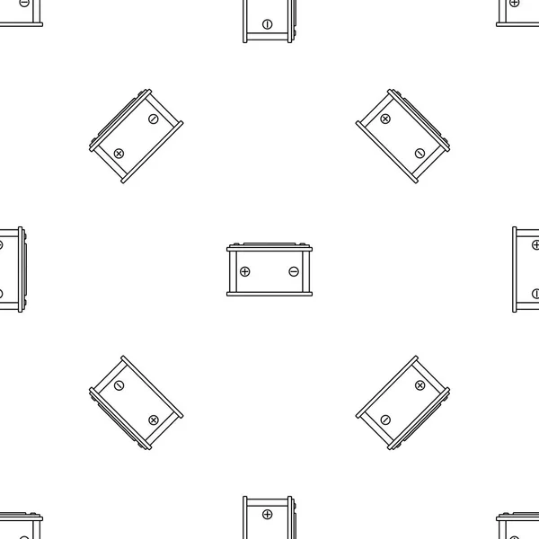 Icône de batterie de voiture, style contour — Image vectorielle