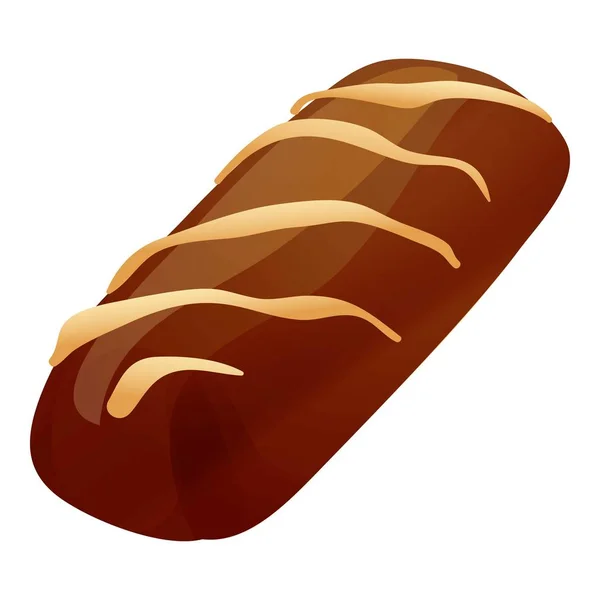 Icône biscuit noir, style dessin animé — Image vectorielle