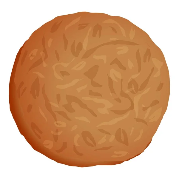 Wheat cookie icon, cartoon style — Stock Vector