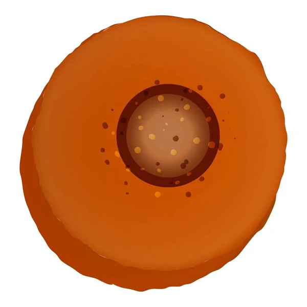 Choco bola icono de la galleta, estilo de dibujos animados — Vector de stock