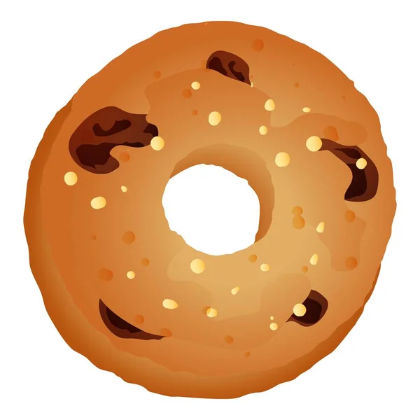 Hemmagjord cookie ikon, tecknad stil — Stock vektor