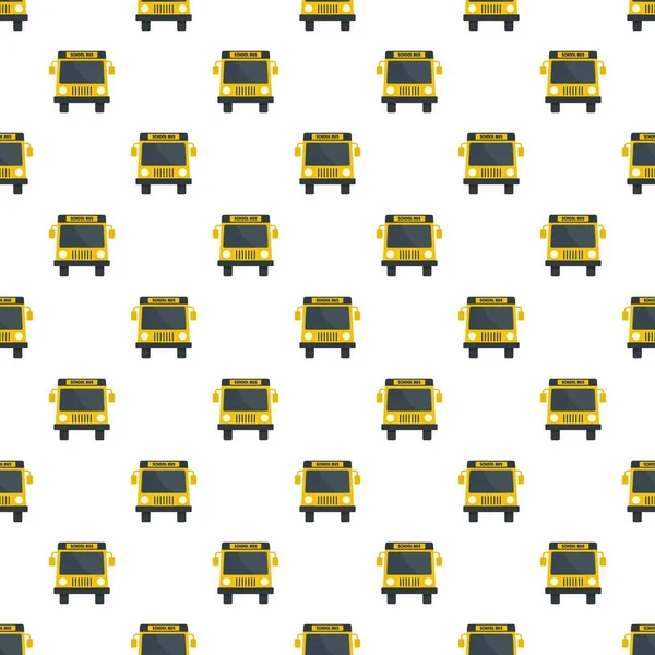 Gelbe Schulbus-Ikone, flacher Stil — Stockvektor