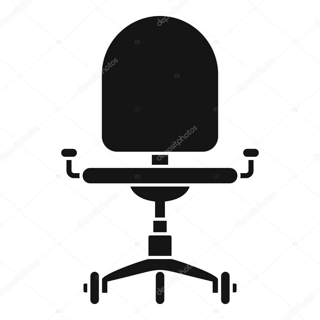 Desk chair icon, simple style