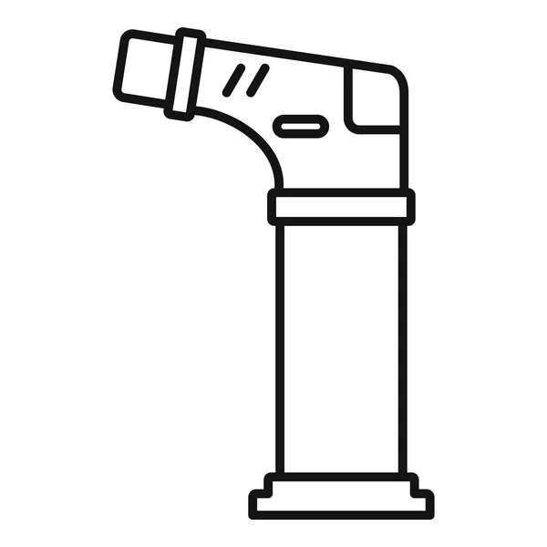 Icono moderno del encendedor de cigarrillos, estilo de contorno — Vector de stock