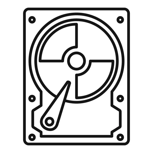 Festplattensymbol, Umrissstil — Stockvektor