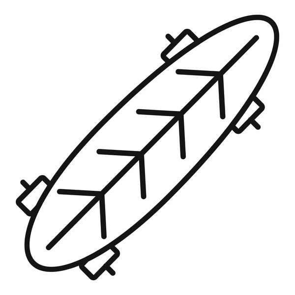 Icono de skate de velocidad, estilo de esquema — Vector de stock