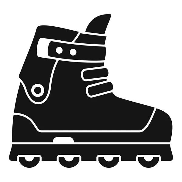 Small wheel inline skates icon, simple style — Stock Vector
