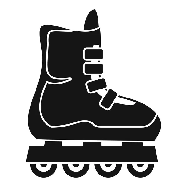 Kinderen inline skates pictogram, eenvoudige stijl — Stockvector